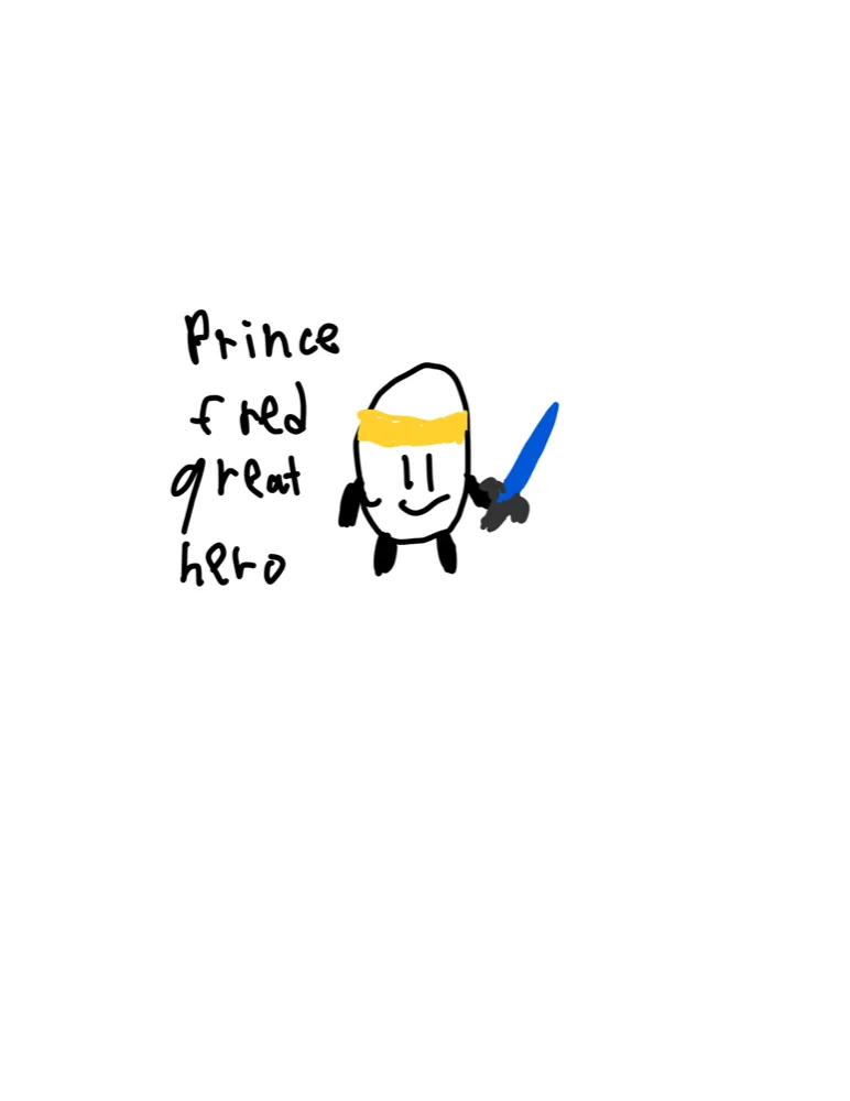 The original drawing of Prince Fred